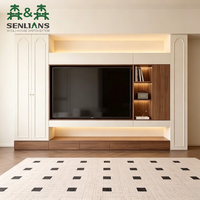 Meuble TV en bois massif moderne personnalisé SLS, de luxe, durable, robuste et écologique pour le rangement du salon à domicile