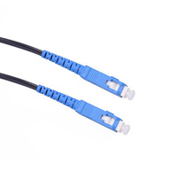 FTTH 1 2 4 Core kabel Drop datar pemasok Cina luar ruangan pra terhubung SC APC UPC SM kabel Patch serat optik