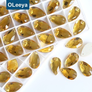 Hot Popular New Purple Teardrop Flatback Glass Sew on Rhinestones for <b>Clothes</b> - Product Image 5