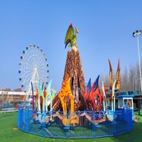 Manège Dinosaure à Commande Manuelle |   Équipement de parc d'attractions extérieur pour 24 personnes, adapté aux 8-12 ans, sûr, directement de l'usine