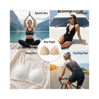 Coussinets de bikini imperméables à coudre pour maillots de bain féminins, coussinets triangulaires en éponge moulée pour maillots de bain et vêtements de surf