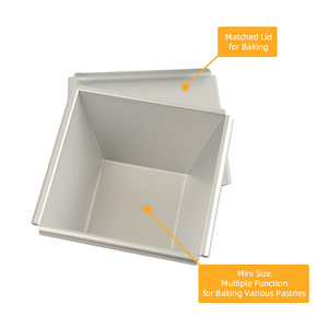 <span class=keywords><strong>Moule</strong></span> à pain <span class=keywords><strong>en</strong></span> aluminium anodisé 4 pouces <span class=keywords><strong>Mini</strong></span> <span class=keywords><strong>moule</strong></span> à pain Pain grillé Gâteau <span class=keywords><strong>Moule</strong></span> à pâtisserie avec couvercle - Product Image 2