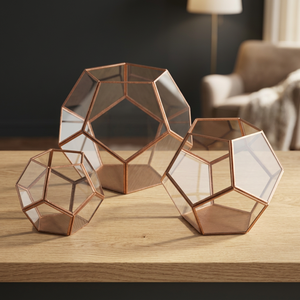 High Quality Geometrical Metal & Glass Terrarium - Product Image 3