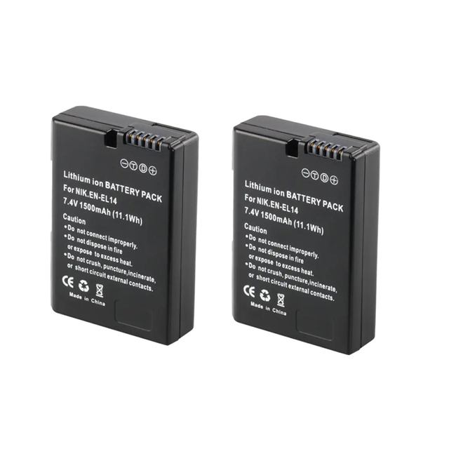 7.4V 1000mAh EN-EL14 Digital Camera Rechargeable Battery Pack for COOLPIX P7000 P7100 P7700