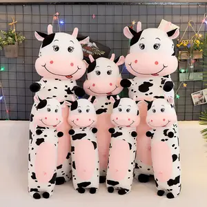 IN STOCK soft kawaii cute plushie peluche new animal doll cushion pillow 70cm 100cm large long cow stuffed plush toy