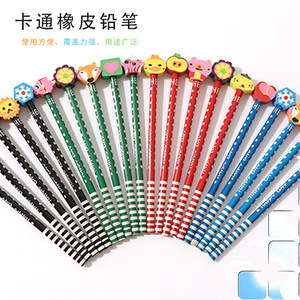 Cartoon Eraser Pencil HB Wooden <b>Drawing</b> School <b>Office</b> Stationery Kids Gift Creative Writing Tool - Product Image 1