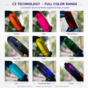 Wholesale <strong>Orange</strong> Sapphire Boule CZ Czochralski Grown Synthetic Corundum Crystal Jewelry <strong>Gemstone</strong> OEM - Product Image 3