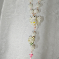 Nouveau Bracelet de main personnalisé en crochet sur le thème de la Nativité, Chaînes de main faites à la main, Accessoires porte-clés, Anneau porte-clés en peluche, Breloque de sac en peluche