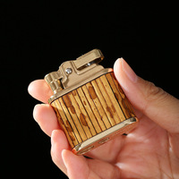Briquet réutilisable en bambou naturel robuste, allume-feu de poche écologique carbonisé, accessoire d'extérieur oriental unique