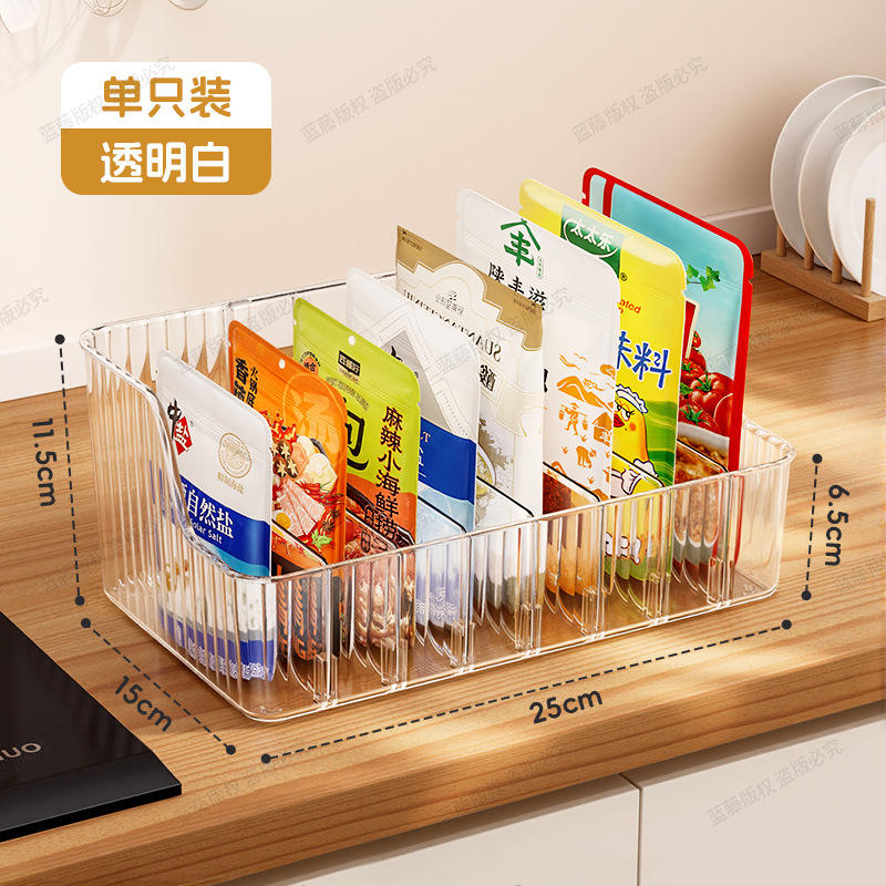 Estante de almacenamiento transparente para encimera.