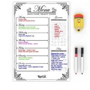 Pizarra blanca semanal personalizada planificador mensual tablero de escritura magnético para niños imanes de nevera - Product Image 3