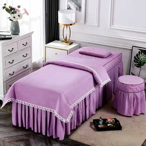 Juego de cuatro fundas para camilla de belleza, color liso, esencial para salón profesional, kit de fundas sencillas para camilla de masaje y lavado de cabello - Product Image 3