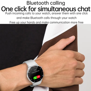 QW33 tela redonda Smartwatch NFC BT chamando saúde monitoramento esportes fitness rastreador série impermeável QW33 relógio inteligente - Product Image 6