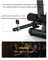 Set Dumbbell dan Barbell Lipat dengan Bangku Berat yang Dapat Disesuaikan (Baja Karbon)