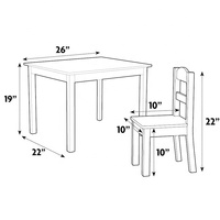 Ensemble table et chaise en bois pour enfants, 2 pièces, jeu d'étude
