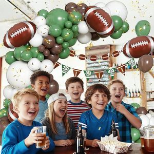Kit de Arco de Globos de Rugby, Decoraciones de Globos para Fiesta de Rugby con Globos de Aluminio de Fútbol Americano para Fiestas de Superliga y Touch Down - Product Image 2