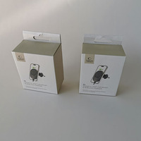 Boîte d'emballage en carton ondulé E Flute personnalisée avec support pour l'électronique, boîte d'emballage pour chargeur de données, boîte en carton ondulé pour l'électronique