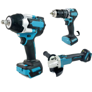 Kits de Herramientas Eléctricas con Llave de Impacto sin Escobillas <span class=keywords><strong>Taladro</strong></span> <span class=keywords><strong>y</strong></span> <span class=keywords><strong>Amoladora</strong></span> Angular de 18V Li-ion Kits de Herramientas Manuales Combinados Makita - Product Image 1