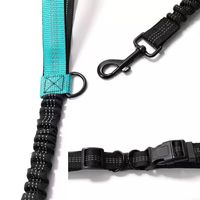 Laisse de course mains libres de luxe personnalisée pour chien et chat, en nylon, avec ceinture ajustable, double poignée, élastiques et corde rétractable