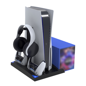 Cargador <span class=keywords><strong>de</strong></span> controlador <span class=keywords><strong>de</strong></span> juego inalámbrico todo en uno, soporte cargador para PS5 y PS5, accesorios con ventilador <span class=keywords><strong>de</strong></span> refrigeración, nuevo PG-P5013 - Product Image 1