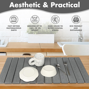 <span class=keywords><strong>Tapis</strong></span> absorbant l'eau <span class=keywords><strong>de</strong></span> terre <span class=keywords><strong>de</strong></span> diatomées écologique et super absorbant, 28 "x 16", <span class=keywords><strong>tapis</strong></span> <span class=keywords><strong>de</strong></span> séchage <span class=keywords><strong>de</strong></span> vaisselle pliable et super absorbant - Product Image 4