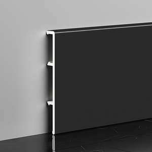 Modern Brushed Aluminum Skirting Board 60mm 80mm Metal Baseboard Trim Wall Protector Decorative <b>Floor</b> Skirting Line for Hotels - Product Image 6