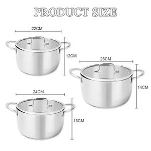 Ensemble de casseroles en acier inoxydable entièrement recouvert de 8 pièces TIANXING, compatible induction, finition mate, dernier modèle - Product Image 2