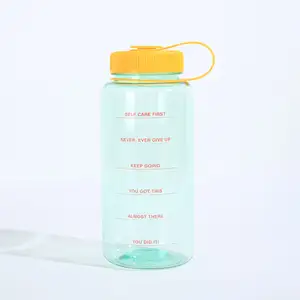 Grande capacità 1000ml impugnatura Sport bottiglia d'acqua Logo personalizzato bicchieri di plastica