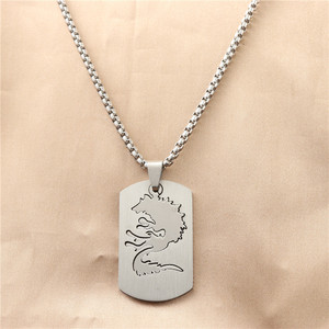 Collar con Colgante de Lobo de Acero Inoxidable, Diseño Animal para Hombre, Estilo Punk, Joyería de Regalo 12033 - Product Image 1