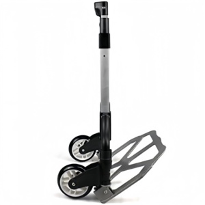Folding Hand Cart 2 Wheel Platform <b>Trolley</b> Aluminum Steel Portable Storage Carry Truck for Industrial and Travel Use - Product Image 4