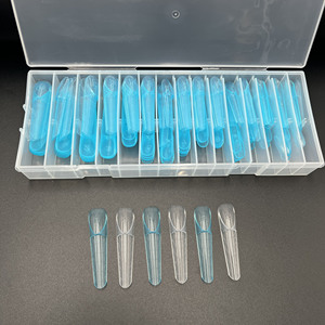 Nouvelles capsules d'extension d'ongles bleues longues en forme d'amande, capsules Popite Ongles à pose rapide, double forme pour ongles - Product Image 5