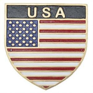 Plaque drapeau américain pour décoration murale, designs personnalisables, enseignes murales en métal faites à la main, faible MOQ - Product Image 1