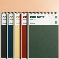 Carnet de notes en papier cadeau avec couverture en PP, reliure spirale, imprimé sur mesure, imperméable, pour étudiants, vente en gros