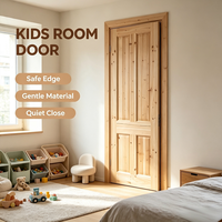Warm Farmhouse Solid Fir Solid Wood Room Door Natural Fir Timber Door for Family Courtyard