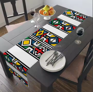 Impression 3D traditionnelle éthiopienne <span class=keywords><strong>Saba</strong></span> et Telet Design chemin de table ceinture de chaise pour Habesha personnalisé n'importe quel LOGO motif croisé - Product Image 3