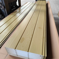 Panneaux muraux isolés en aluminium PU, couleur grain de bois, résistants à la corrosion, panneaux muraux sandwich écologiques