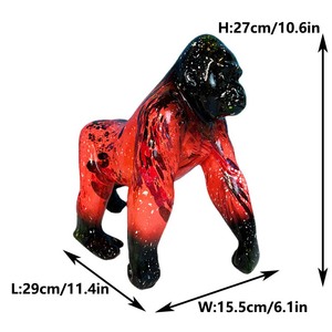 Creative Resin Crafts Home Office TV Cabinet Office Tabletop Decoration Colorful <strong>Gorilla</strong> Statue Decorative Ornament - Product Image 2