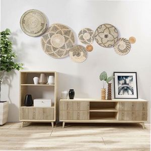 Etagere in canna cinese, decorazioni murali, tappeto rotondo, vaso da parete, per parete decorata, angeli, macramè, corona, cornice, camera da letto - Product Image 5