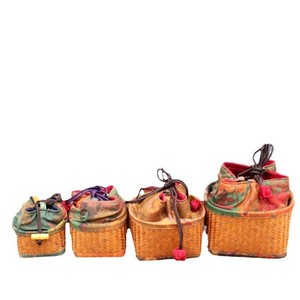 <b>Bamboo</b> Woven Storage Bag Rectangle 12x12 10x10 8x8 For Kitchen Neatening - Product Image 4