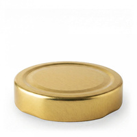 Couvercle métallique torsadé Premium Gold 58 mm pour bocaux en verre, fermeture hermétique, design OEM personnalisé