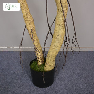 Arbre artificiel Ficus Zhi Ji, 100-200 cm de haut, plante en pot sur pied, simulation réaliste, pour la décoration de la maison et des hôtels - Product Image 1
