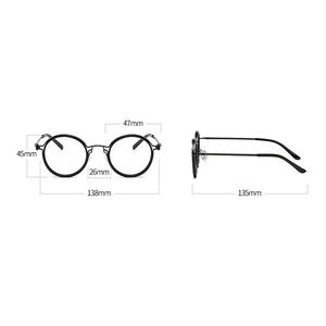 2025 <span class=keywords><strong>démineur</strong></span> tempête haute beauté hommes femmes métal cercle forme lunettes cadre Anti lumière bleue lentille plate mode polyvalent - Product Image 5