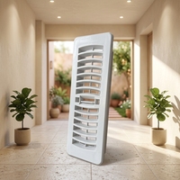 Évent de sol en plastique blanc 4X10 avec amortisseur réglable pour paroi latérale de sol