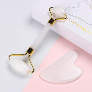 100% Real Natural Pink Rose Quartz Face Body Massager Facial Jade Roller <strong>Gua</strong> <strong>Sha</strong> <strong>Set</strong> - Product Image 6