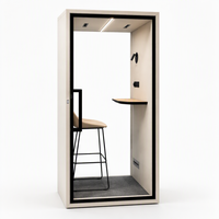 Cabines Acoustiques de Bureau Classe A – Cabine de Travail Insonorisée Silencieuse, Installation Facile, Durable, Type Cabine Téléphonique pour Espaces Ouverts