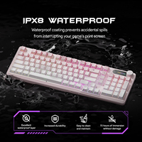 Nouveau clavier de jeu Furycube IP98 Pro USB-C sans fil à sensation mécanique, rétroéclairage RGB, 98 touches, membrane étanche avec bouton rotatif