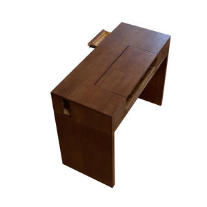 Meuble de salon de manucure en bois de noyer noir rétro moderne, best-seller 2026, table de manucure portable, table de manucure - Product Image 2