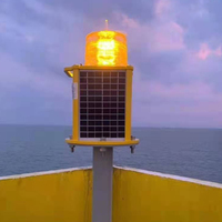 Lanternes marines à énergie solaire à LED, lampes d'avertissement nautiques d'intensité moyenne, balise flash rouge, lumière d'obstacle pour l'aviation