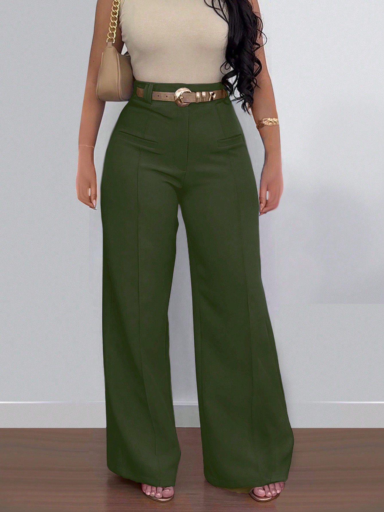 Verde militare senza cintura