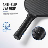Raquette de pickleball en fibre de carbone de qualité supérieure, homologuée USAPA, épaisseur 16 mm, avec mousse injectée, épaisseur 13 mm